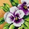 Orchidea Needlepoint Canvas For Halfstitch Without Yarn Pansy - Printed Tapestry Canvas